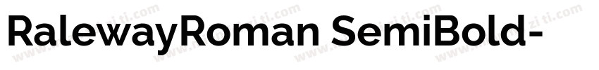 RalewayRoman SemiBold字体转换